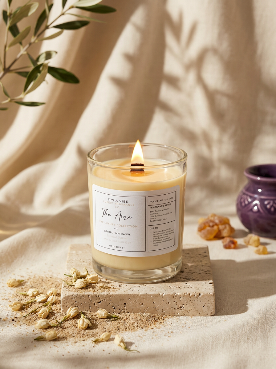 The Aura (Baccarat Maison Francis Kurkdjian Type) - 8oz Glass Candle