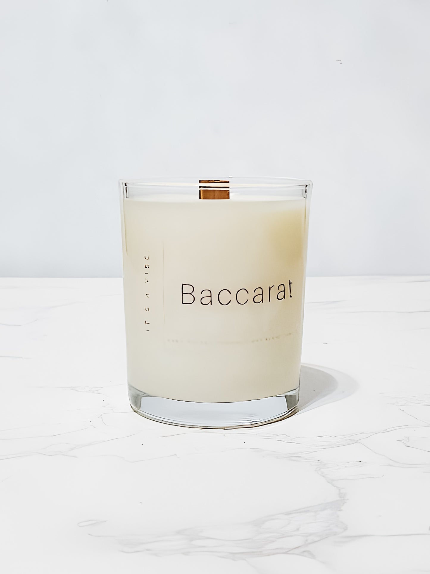 Wood wick baccarat candle