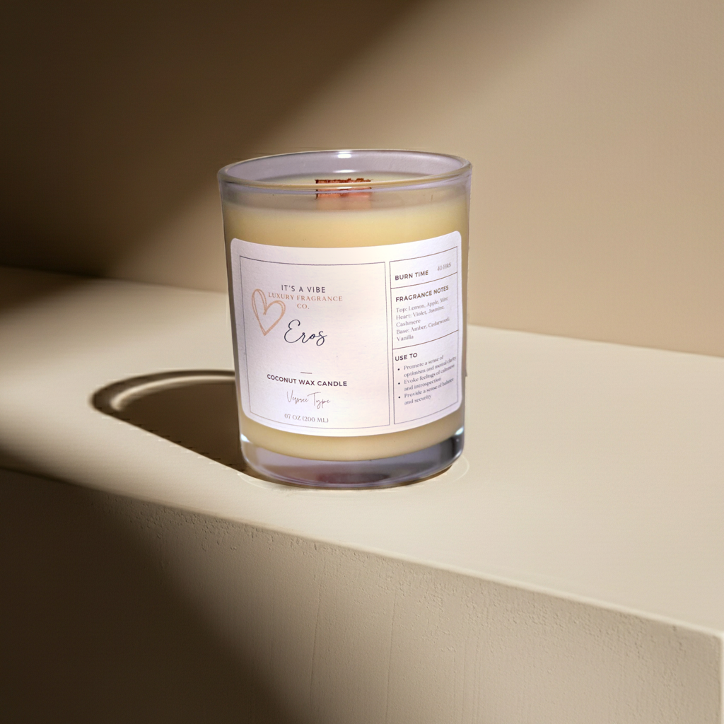 Eros (Versace Type) - Luxury 7oz Coconut Wax Glass Candle