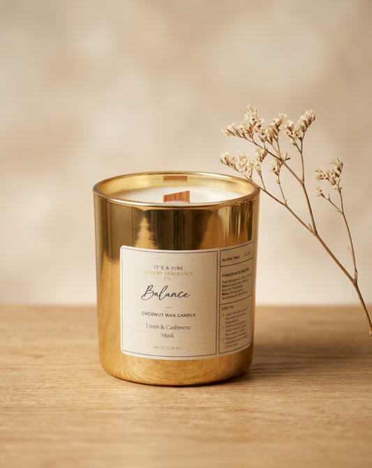 Balance (Linen & Cashmere Musk) | 8oz Gold Edition