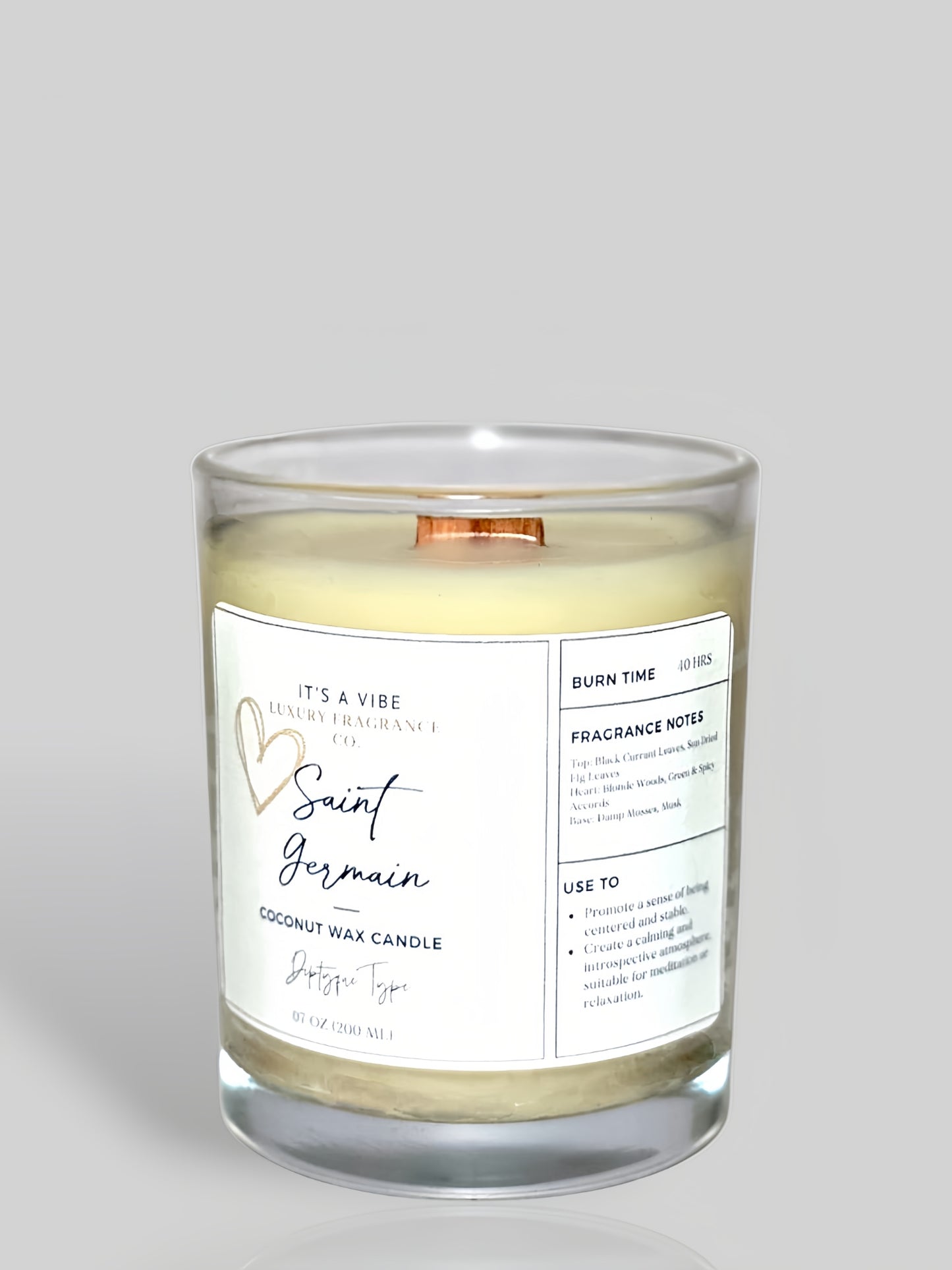 Saint Germain (Diptyque Type) - 7oz Glass Candle *Limited Release*