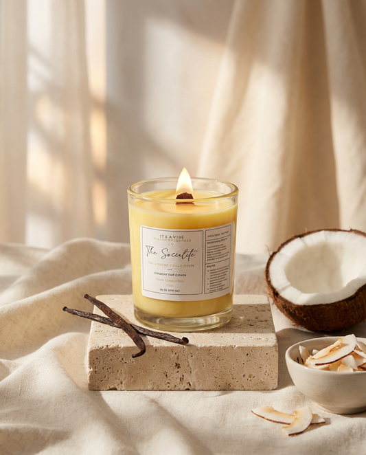 The Socialite (Heavy Cream by Phlur Type) | 8oz Luxury Glass Candle