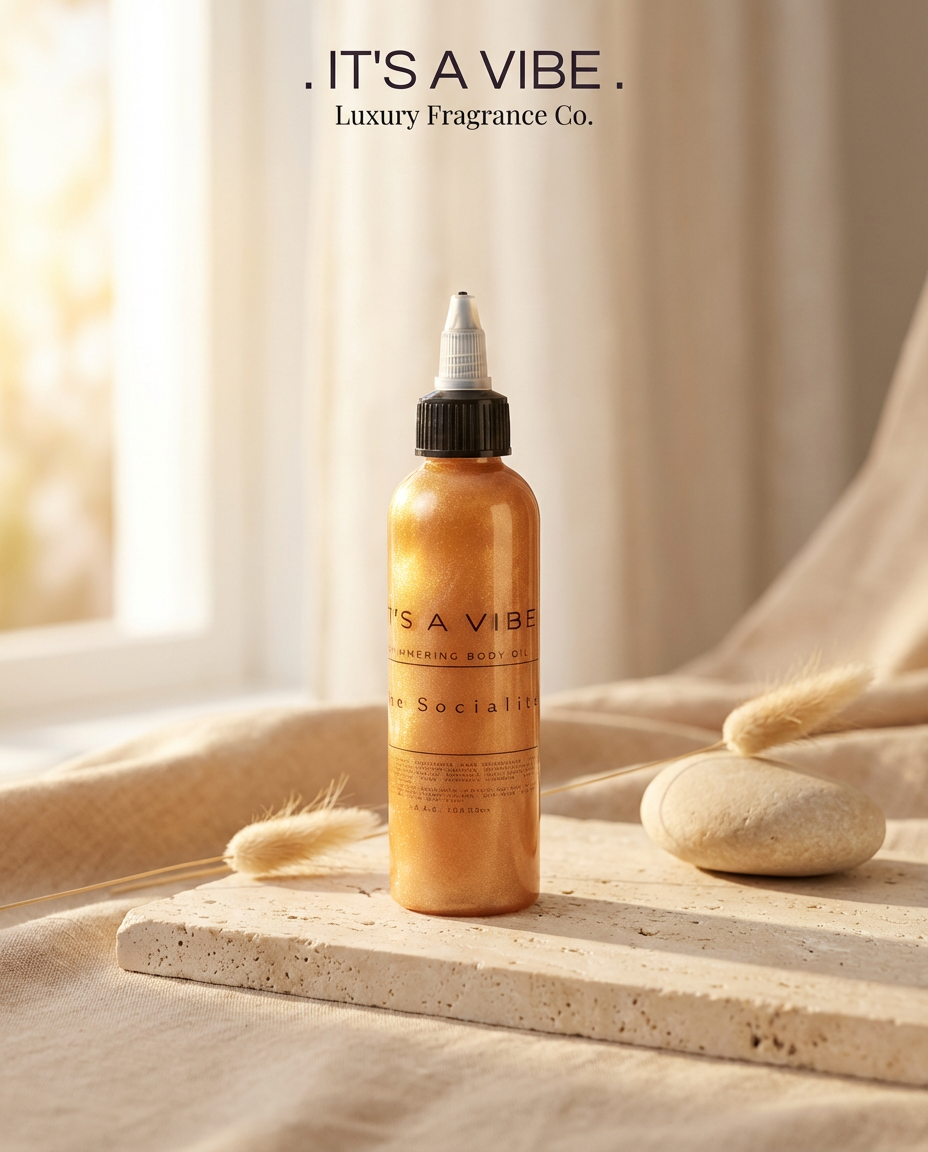 The Socialite (Heavy Cream by Phlur Type) | Shimmering Body Oil 4 oz