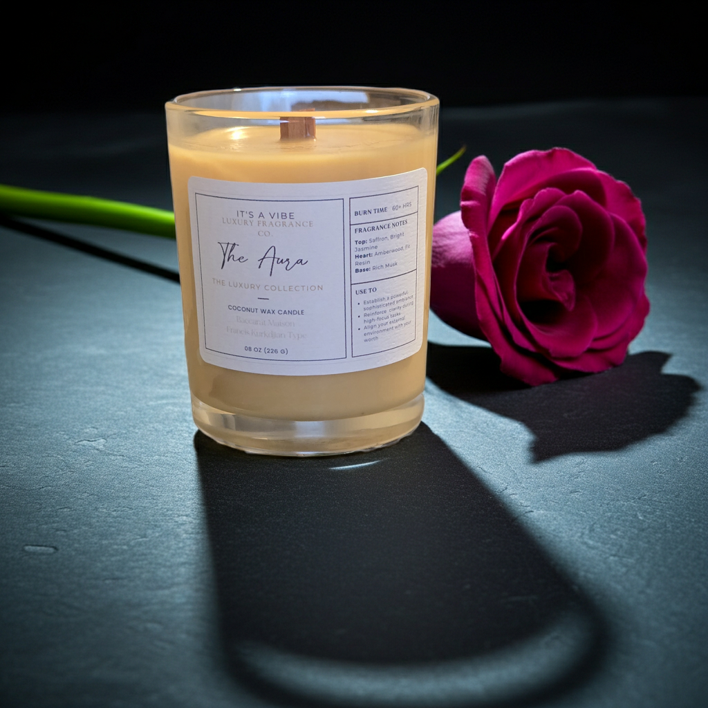 The Aura (Baccarat Maison Francis Kurkdjian Type) - 8oz Glass Candle
