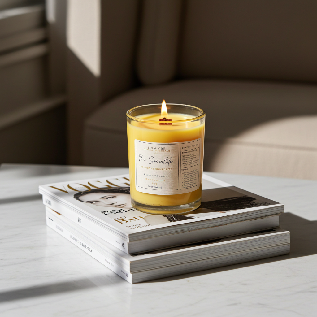 The Socialite (Heavy Cream by Phlur Type) | 8oz Luxury Glass Candle