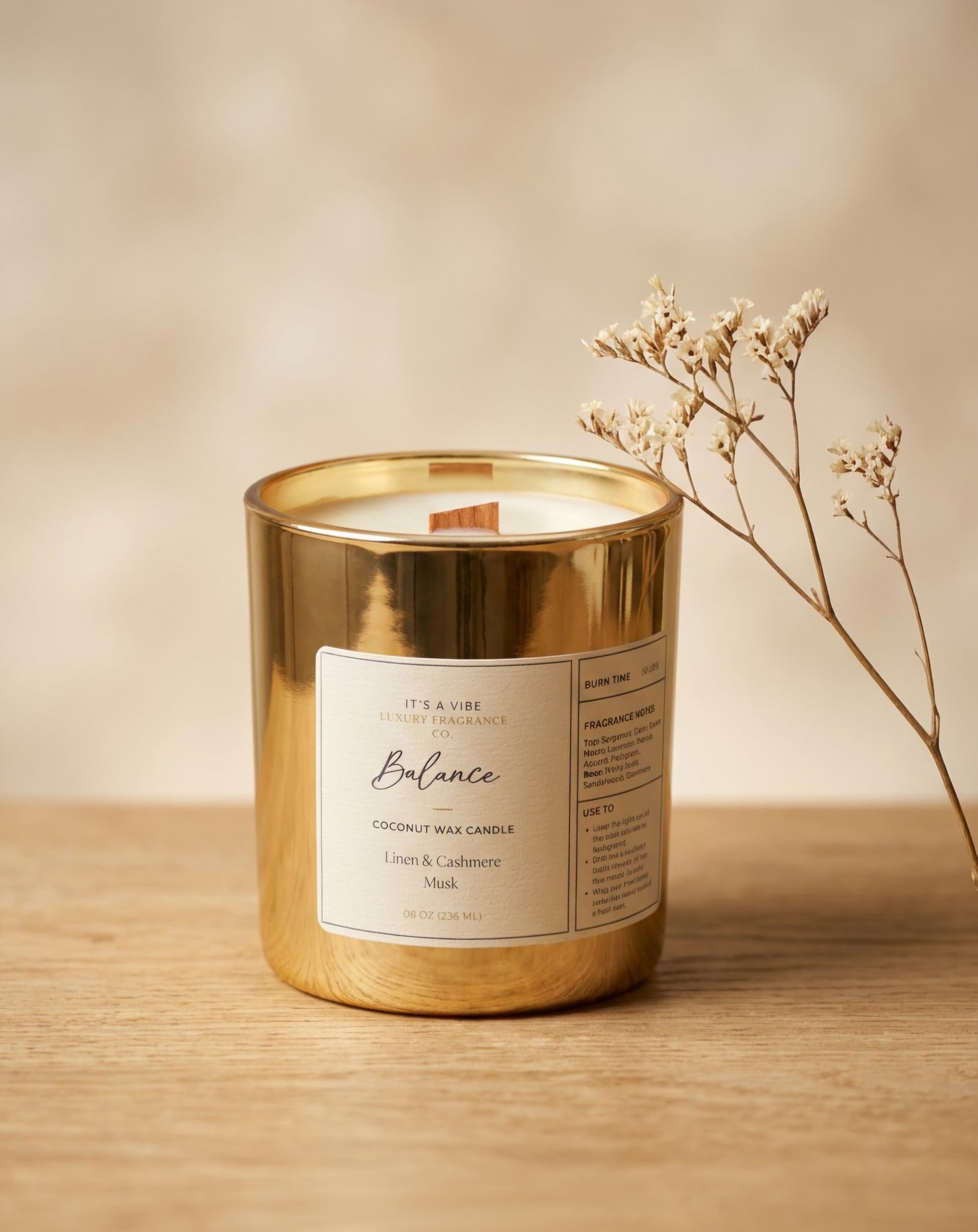 Balance (Linen & Cashmere Musk) | 8oz Gold Edition