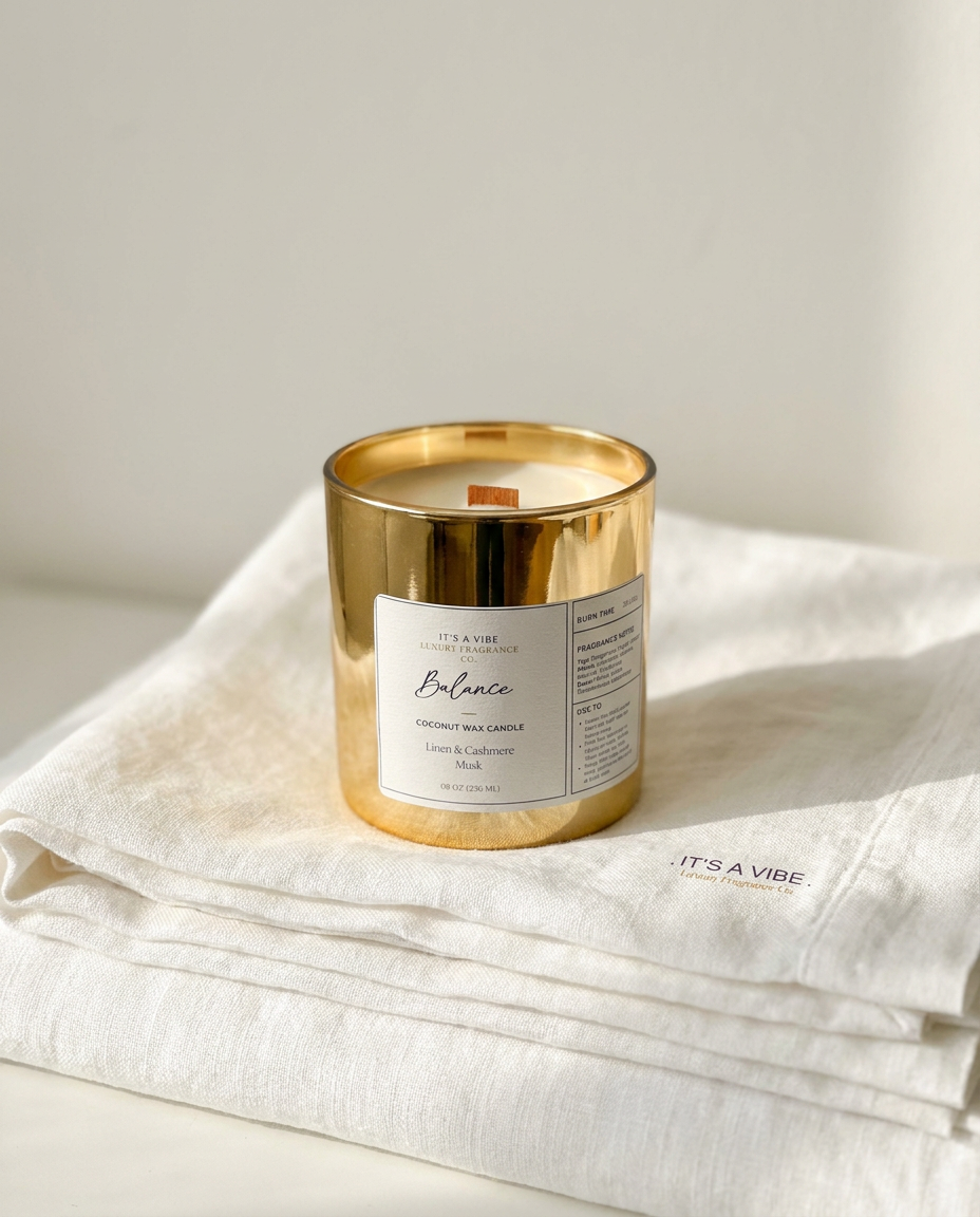 Balance (Linen & Cashmere Musk) | 8oz Gold Edition