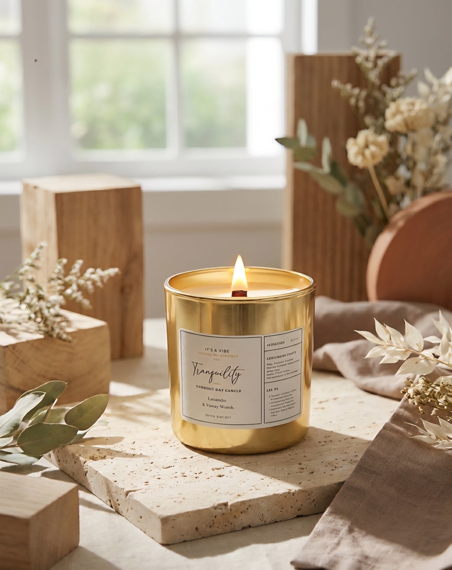 Tranquility (Lavender & Velvet Woods) | 8oz Gold Edition (slight imperfections on vessel)
