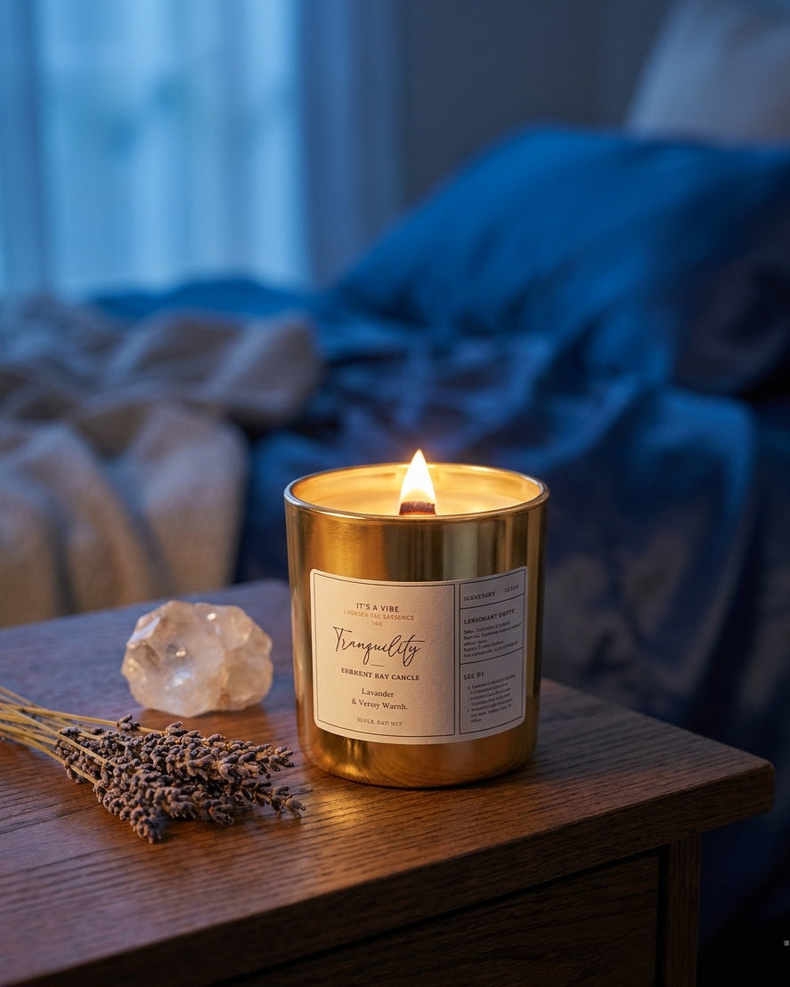 Tranquility (Lavender & Velvet Woods) | 8oz Gold Edition (slight imperfections on vessel)
