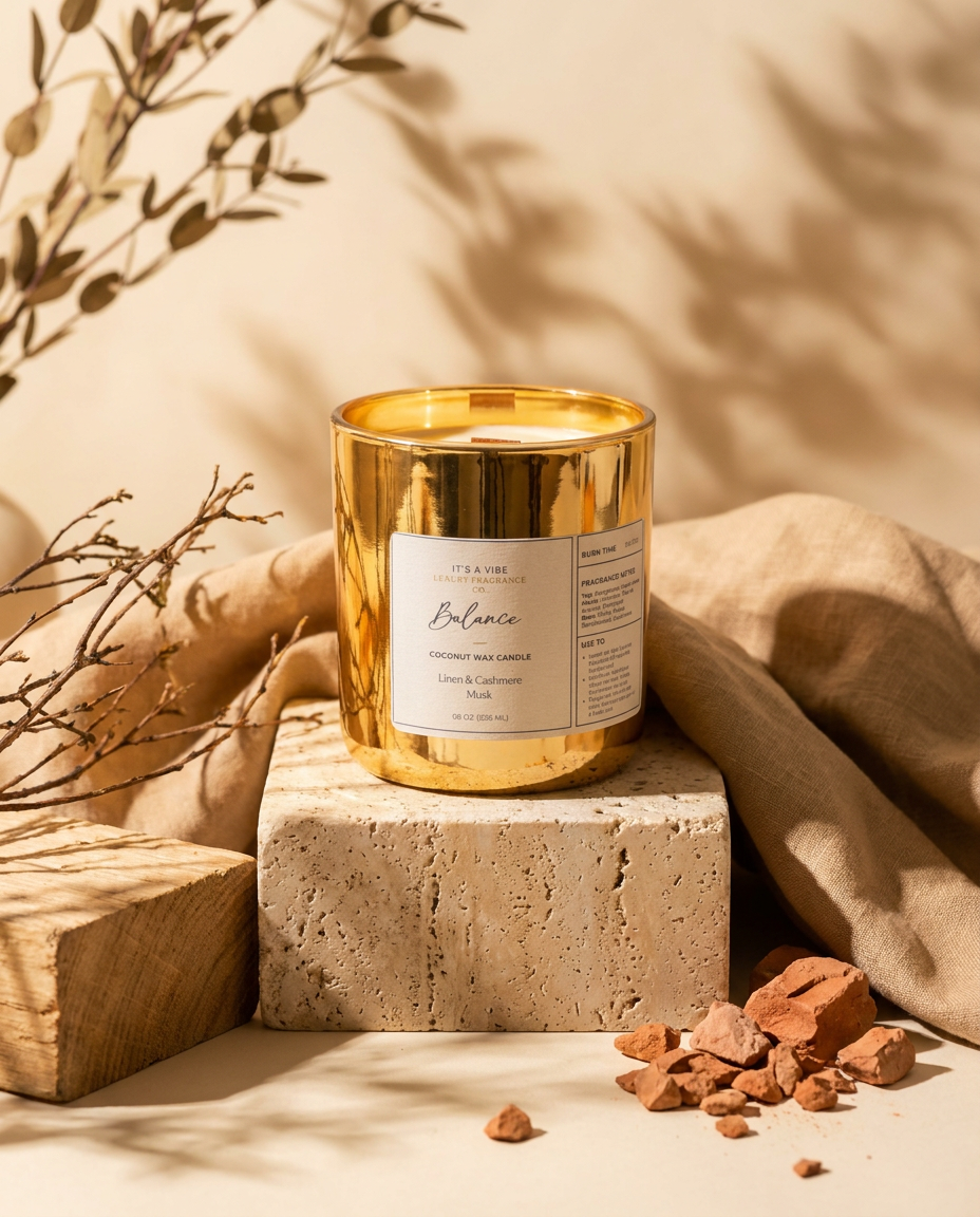 Balance (Linen & Cashmere Musk) | 8oz Gold Edition