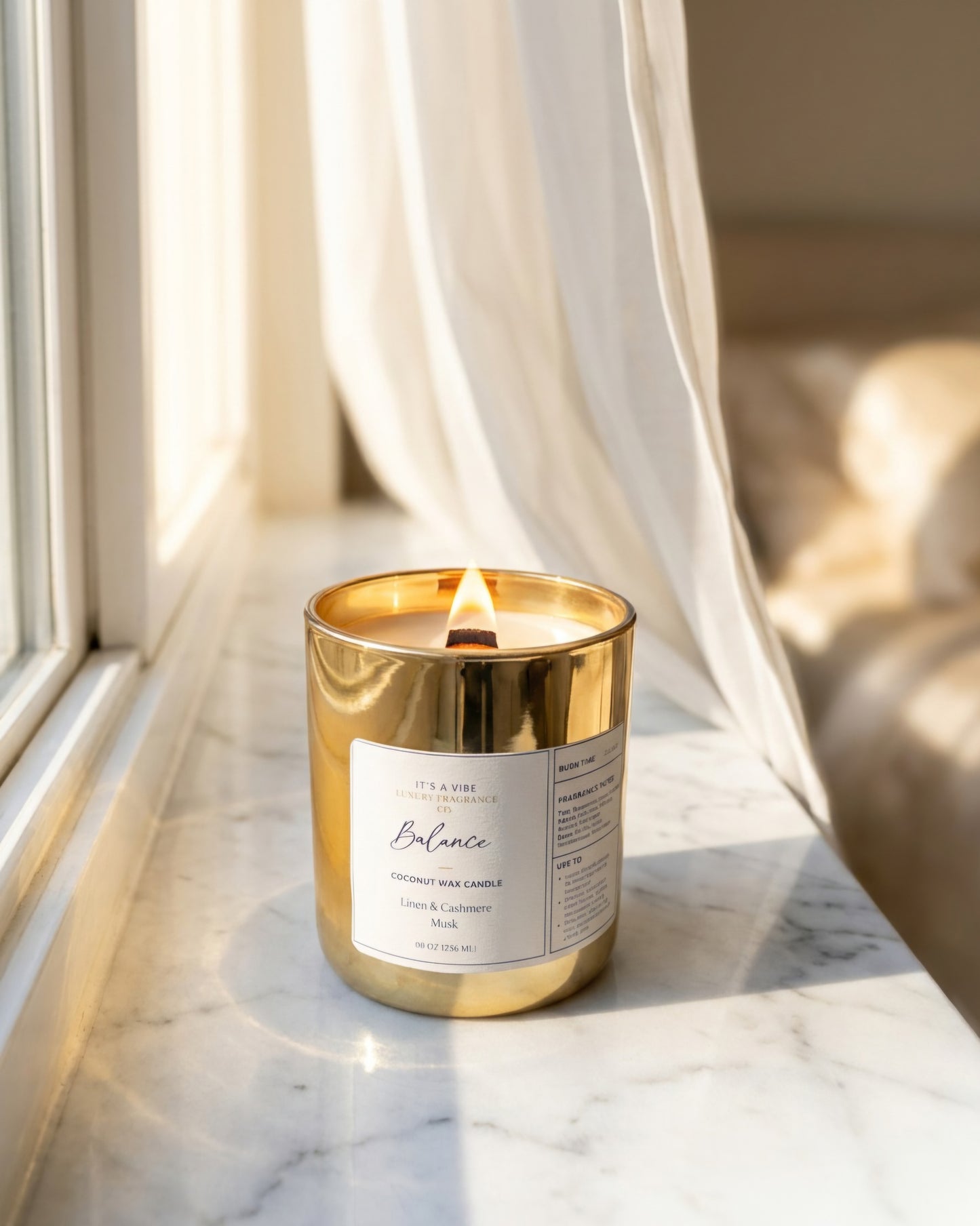 Balance (Linen & Cashmere Musk) | 8oz Gold Edition