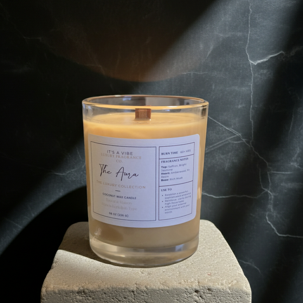 The Aura (Baccarat Maison Francis Kurkdjian Type) - 8oz Glass Candle